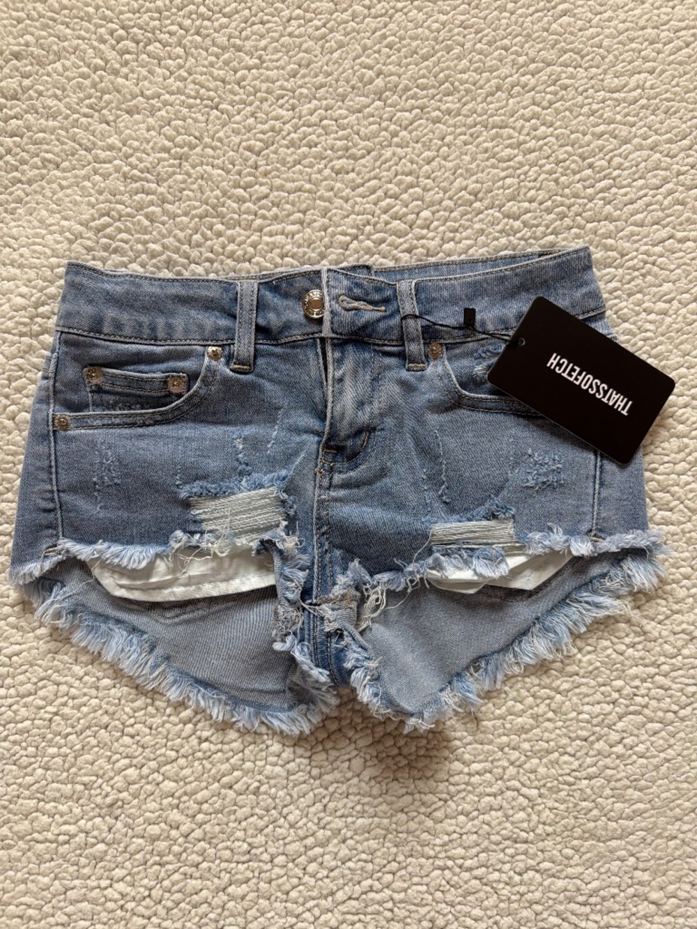 That’s So Fetch low rise denim shorts